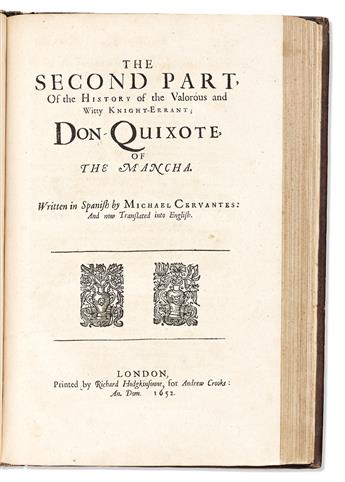 Cervantes, Miguel (1547-1616) The History of the Valorous and Witty-Knight-Errant, Don-Quixote, of the Mancha.